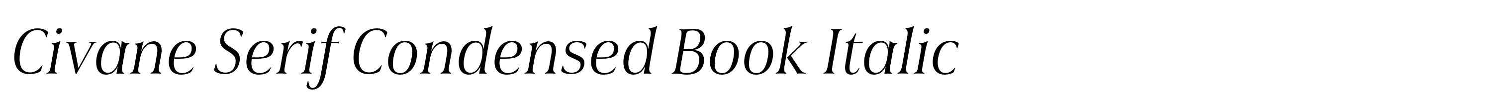 Civane Serif Condensed Book Italic